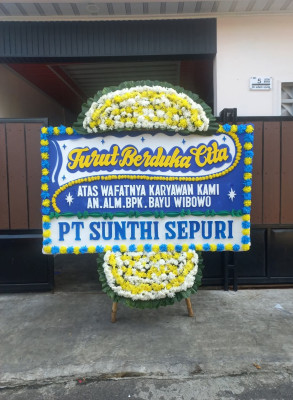 Papan Bunga Duka di Sukaharja